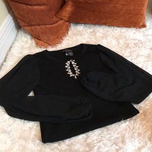 Black long sleeve blouse